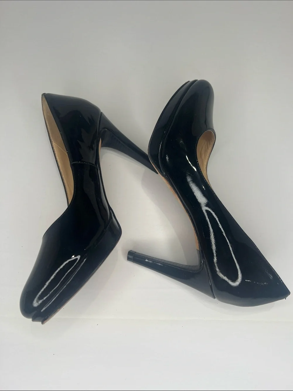 Cole Haan Black Patent Leather Round-Toe Pumps